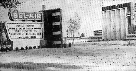 Bel Air Drive-In Theatre - Bel-Air Marquee Screen 1950-51 Theatre Catalog